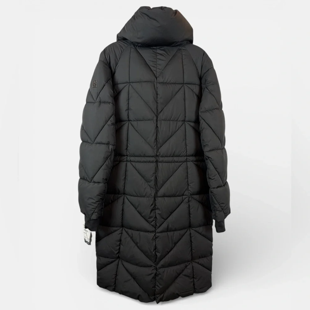 BCBG Cloud Collection Long Black Puffer Coat - Picture 3 of 8